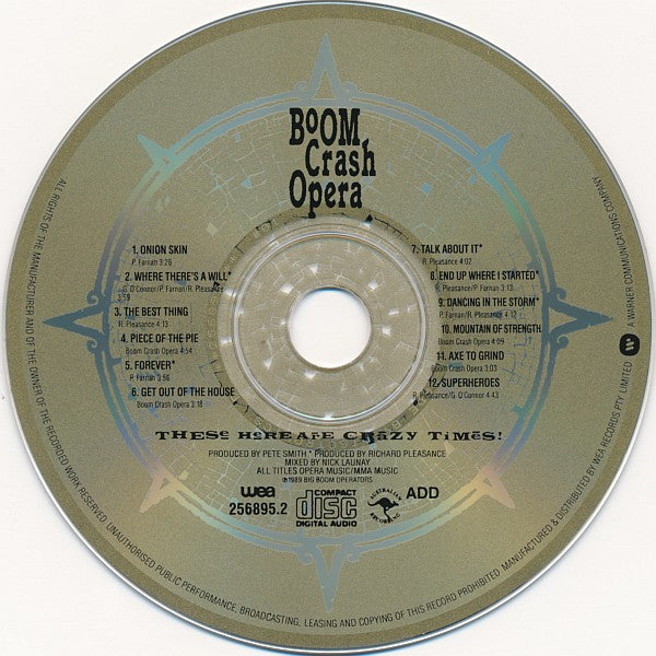 Boom Crash Opera : These Here Are Crazy Times (CD, Album)