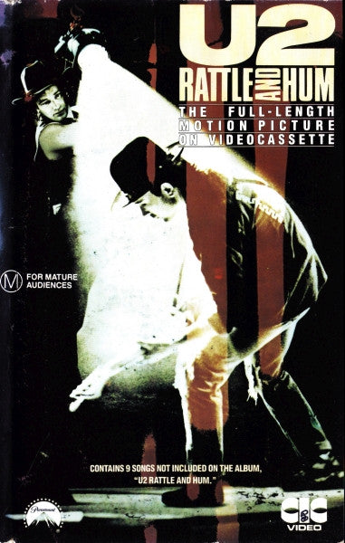 U2 : Rattle And Hum (The Full Length Motion Picture On  Videocassette) (VHS, RE, PAL)