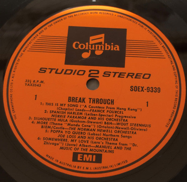 Various : Break-Through - An Introduction To Studio Two Stereo (LP, Comp, Smplr)