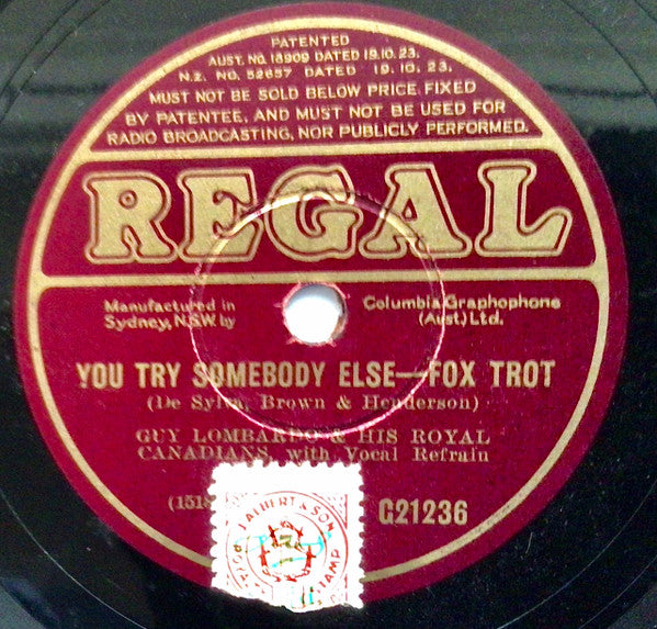 Guy Lombardo & His Royal Canadians* : Cuban Love Song / You Try Somebody Else (Shellac, 10")