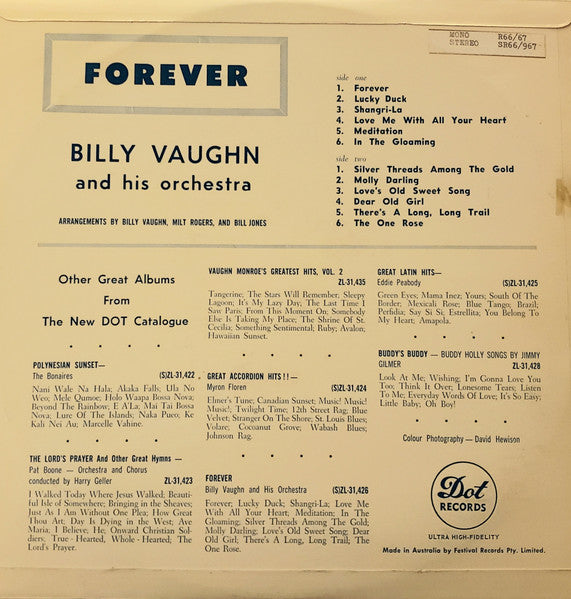 Billy Vaughn : Forever (LP, Album)