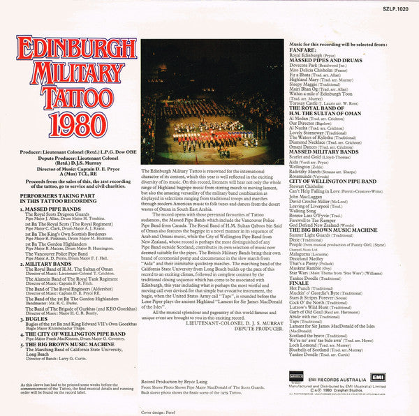 Various : Edinburgh Military Tattoo 1980 (LP, Album)