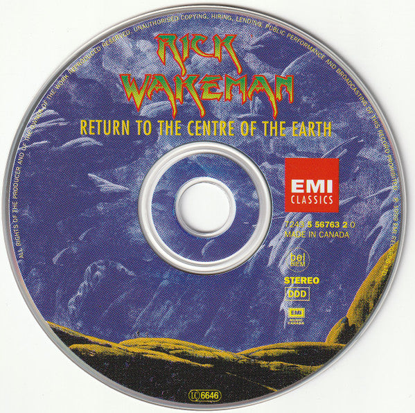 Rick Wakeman : Return To The Centre Of The Earth (CD, Album)