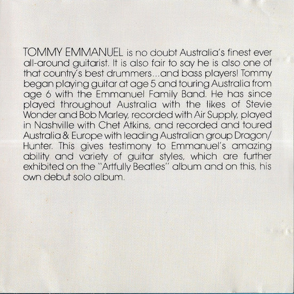 Tommy Emmanuel : Up From Down Under (CD, Album, RE)