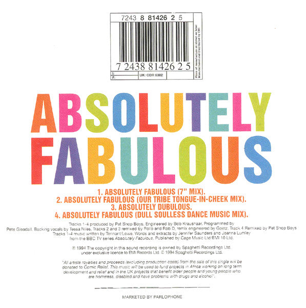 Absolutely Fabulous : Absolutely Fabulous (CD, Single)