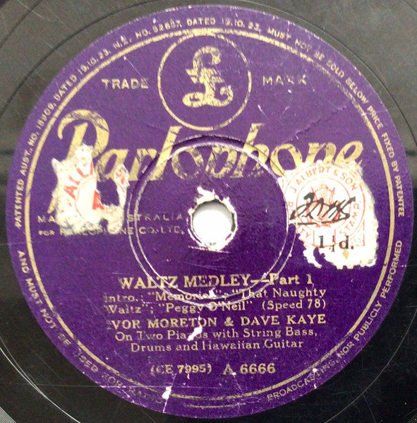 Ivor Moreton And Dave Kaye : Waltz Medley (Shellac, 10")