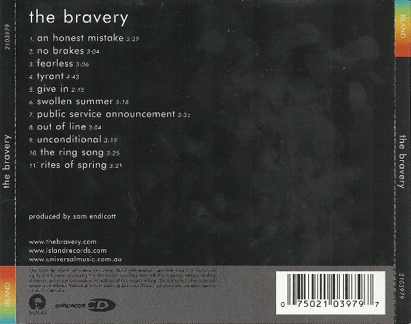 The Bravery : The Bravery (CD, Album, Enh)