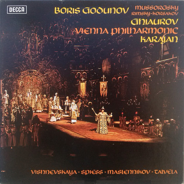 Mussorgsky* - Rimsky-Korsakov* – Ghiaurov* - Vienna Philharmonic* - Karajan* – Vishnevskaya* · Spiess* · Maslennikov* · Talvela* : Boris Godunov (4xLP, Nar + Box)
