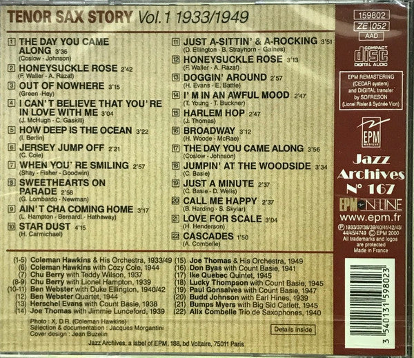 Various : Tenor Sax Story Vol. 1 (1933/1949) (CD, Comp, RM)