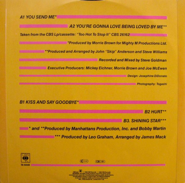 The Manhattans* : You Send Me (12")