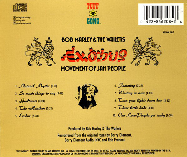 Bob Marley & The Wailers : Exodus (CD, Album, RE, RM)