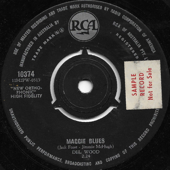 Del Wood : Maggie Blues / Whirl-A-Way (7", Single)