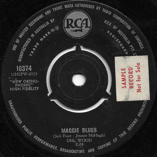 Del Wood : Maggie Blues / Whirl-A-Way (7", Single)