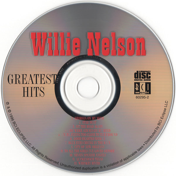 Willie Nelson : Greatest Hits Live In Concert (CD, Comp)