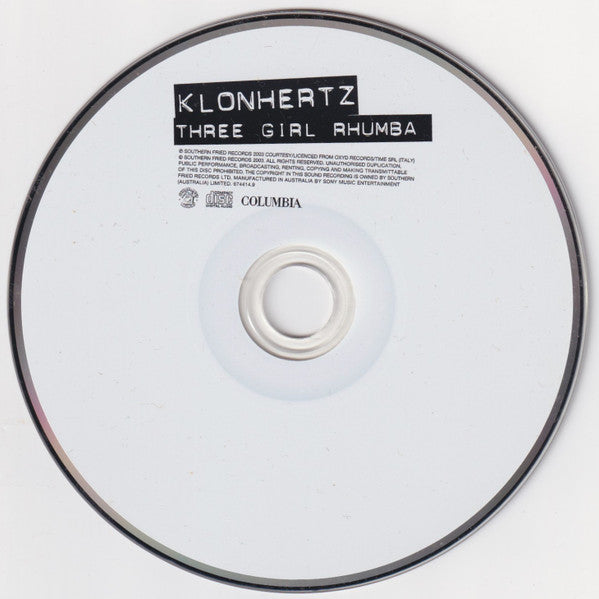 Klonhertz : Three Girl Rhumba (CD, Maxi)