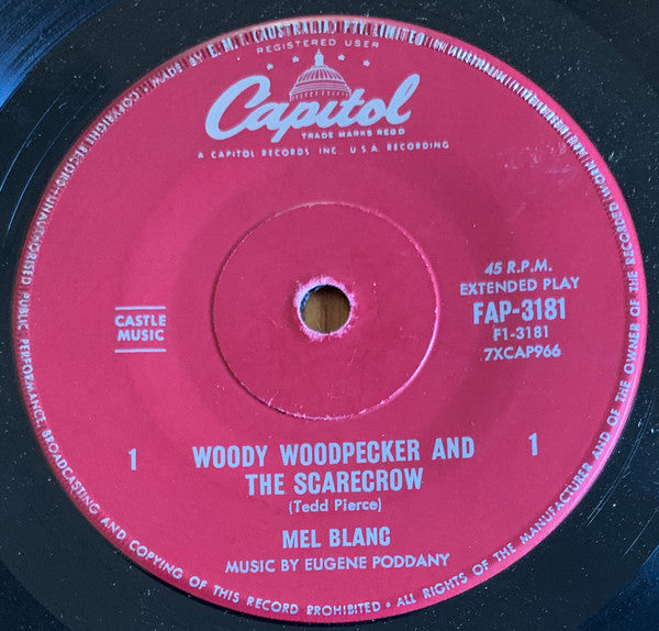 Mel Blanc / Sparky (20) : Woody Woodpecker And The Scarecrow / Sparky's Magic Echo (7", EP)