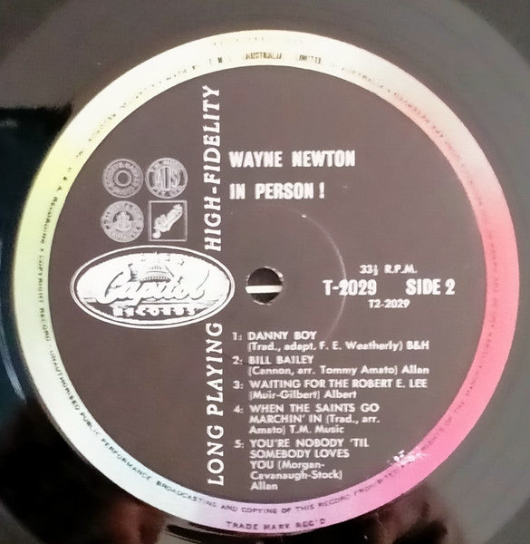 Wayne Newton : In Person! (LP, Album, Mono)