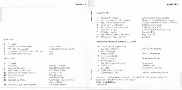 Julius Bittner, Hilde Konetzni, Günther Treptow, Julius Patzak, Eberhard Wächter, Karl Kamann, Felix Prohaska : Der Bergsee (2xCD, Mono)