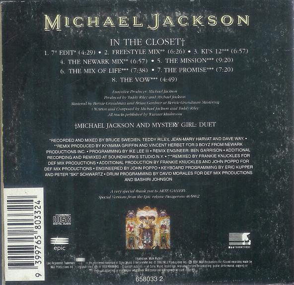 Michael Jackson : In The Closet (CD, Maxi, Car)