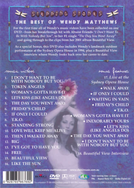 Wendy Matthews : Stepping Stones (The Best Of Wendy Matthews) (DVD-V, PAL, All)