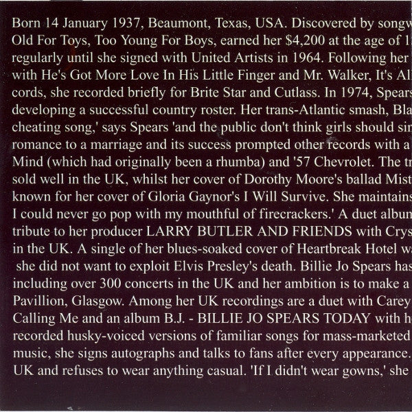 Billie Jo Spears : Souvenirs & California Memories (CD, Comp)