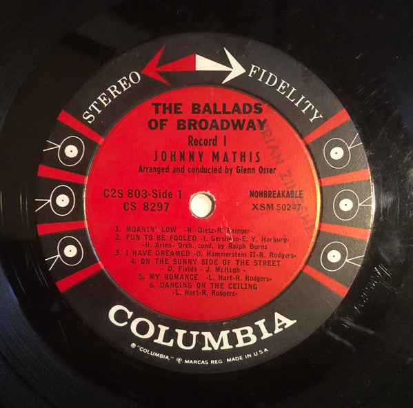 Johnny Mathis : The Rhythms And Ballads Of Broadway (2xLP, Album)