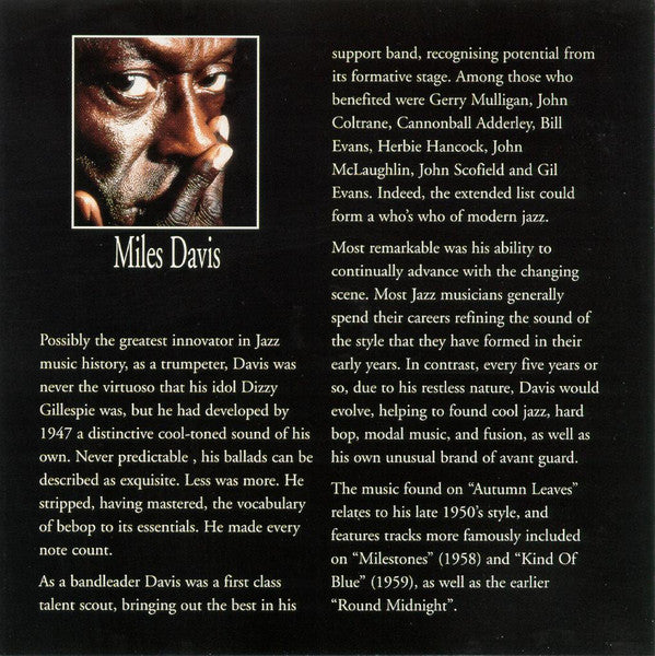 Miles Davis : Autumn Leaves (CD, Comp)