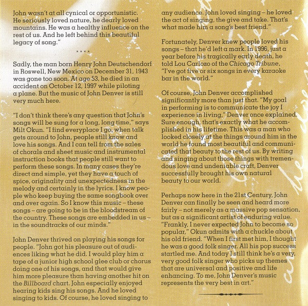 John Denver : A Song's Best Friend: The Very Best Of John Denver (2xCD, Comp)