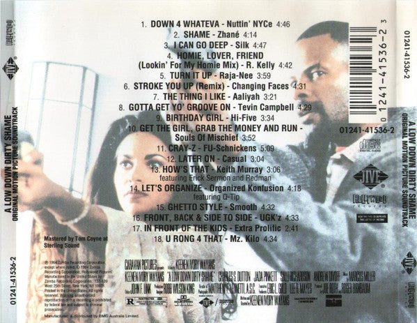 Various : A Low Down Dirty Shame (The Original Motion Picture Soundtrack) (CD, Comp)