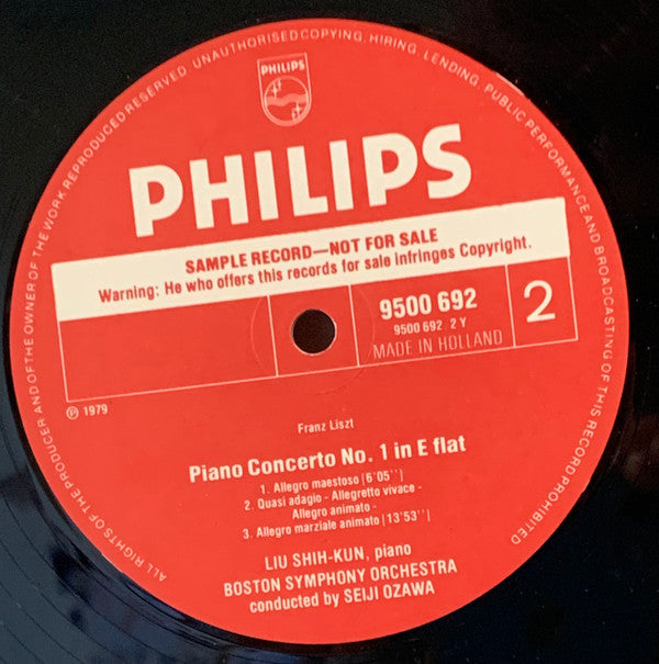 Wu Tsu-Chiang / Franz Liszt / John Philip Sousa - Boston Symphony Orchestra • Seiji Ozawa : People's Republic Of China (LP, Promo, Gat)