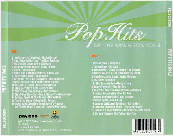Various : Pop Hits of the 60's & 70's Vol. 2 (2xCD, Comp)