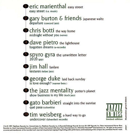 Various : Jazziz Magazine On-Disc - June 1997 (CD, Comp, Ltd, Promo, Car)