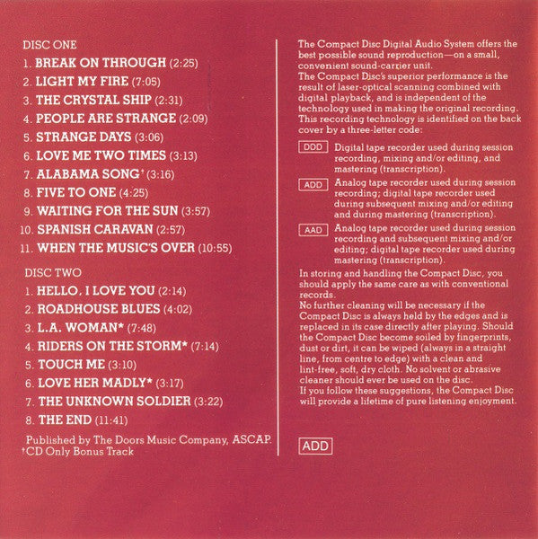 The Doors : The Best Of The Doors (2xCD, Comp, RE, RM)