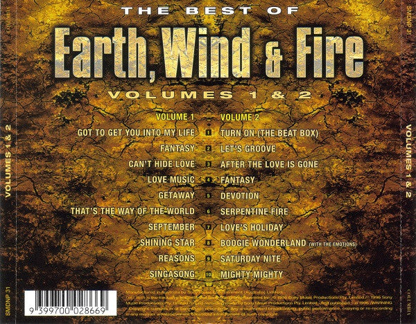 Earth, Wind & Fire : The Best Of Earth, Wind & Fire Volumes 1 & 2 (2xCD, Comp)