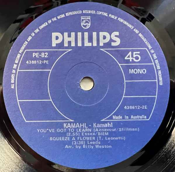 Kamahl : Kamahl (7", EP, Mono, RE)