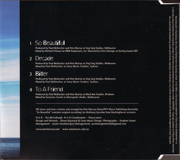 Pete Murray : So Beautiful (CD, Single)