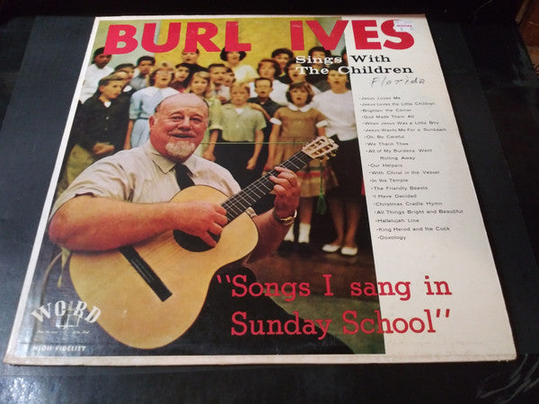 Burl Ives : Songs I Sang In Sunday School (LP, Album, Mono)