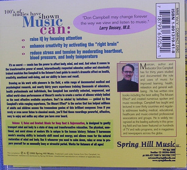 Various : Music For The Mozart Effect Vol.V Relax And Unwind (CD, Comp)