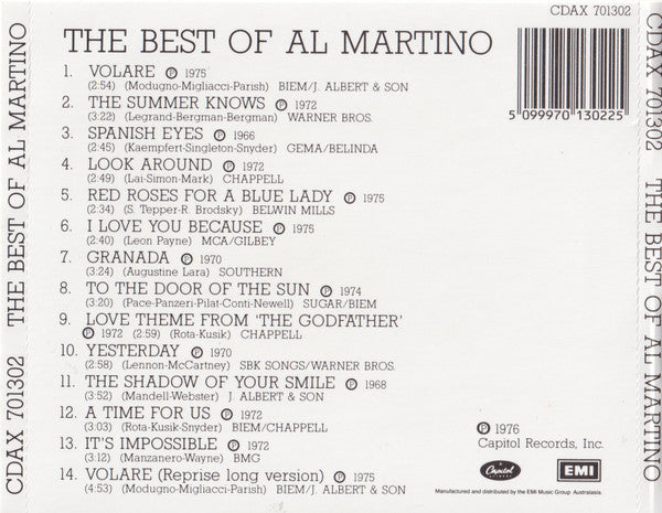 Al Martino : The Best Of Al Martino (CD, Comp)