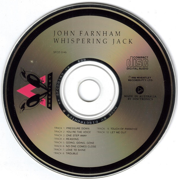 John Farnham : Whispering Jack (CD, Album, RE)