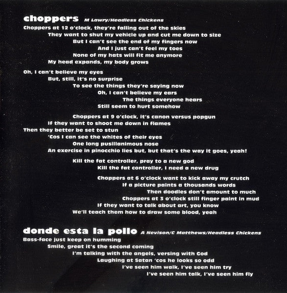 Headless Chickens : Body Blow (CD, Album)