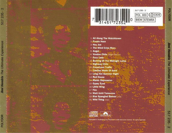 Jimi Hendrix : The Ultimate Experience (CD, Comp, RM)