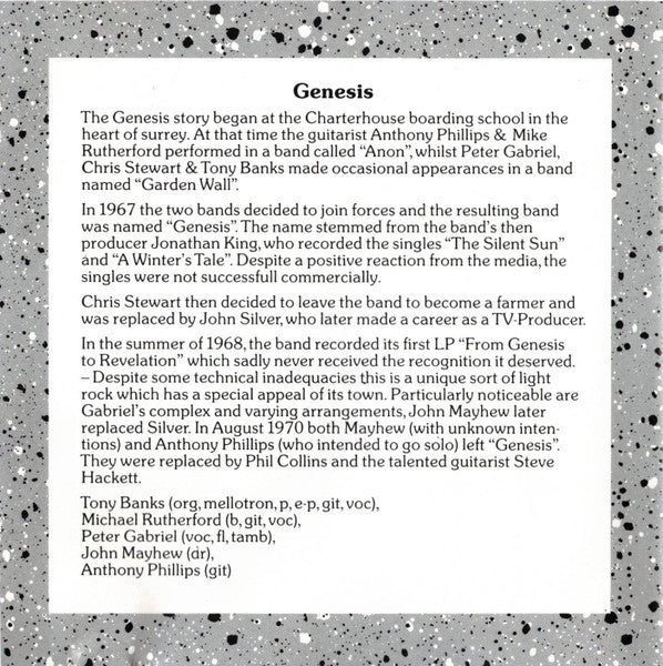Genesis : The Compact Collection (CD, Album, Mono, RE)