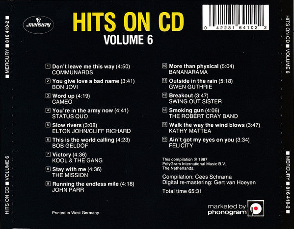 Various : Hits On CD Volume 6 (CD, Comp)