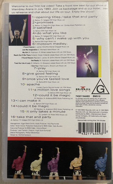 Take That : The Party / Live At Wembley (VHS, PAL)
