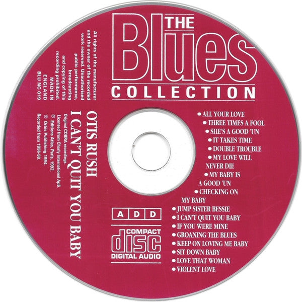 Otis Rush : I Can’t Quit You Baby (CD, Comp)