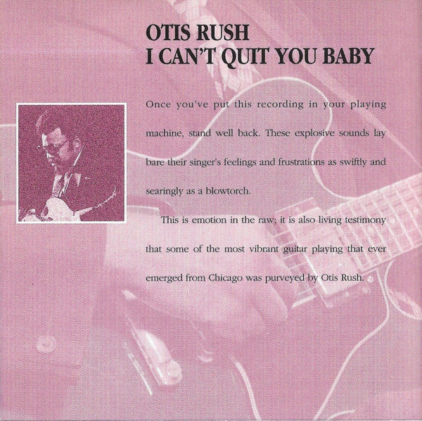 Otis Rush : I Can’t Quit You Baby (CD, Comp)