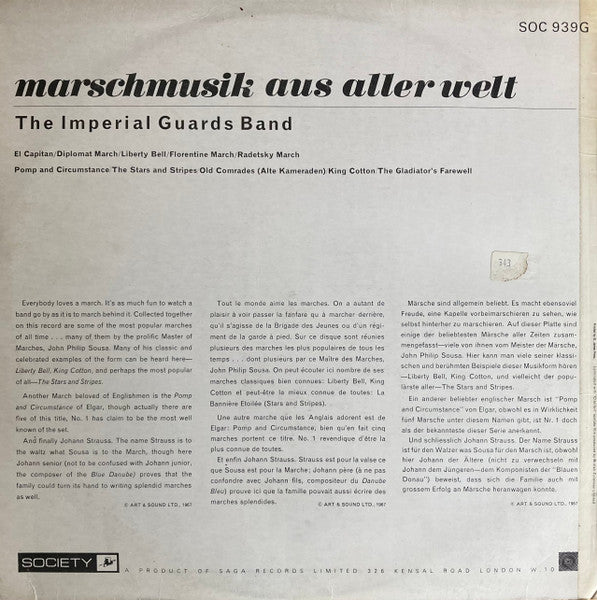 Imperial Guards Band : Marschmusik aus aller Welt (LP, Album, Ste)