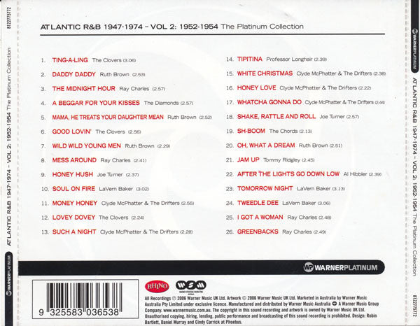 Various : Atlantic R&B 1947-1974 (Volume 2: 1952-1954) (CD, Comp)