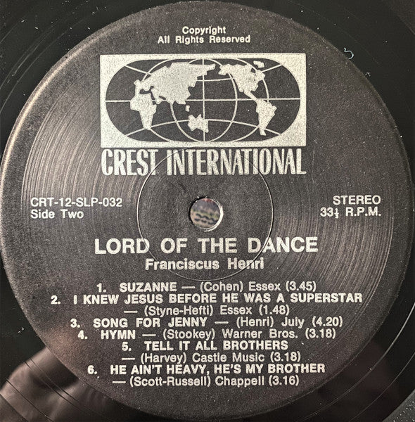 Franciscus Henri : Lord Of The Dance (LP, Album)